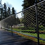 Terrace,Fencing,,Railings,Of,Metal,Pipes,Filled,With,Steel,Cables