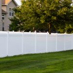 White,Vinyl,Fence,Outdoor,Backyard,Home,Private,Green